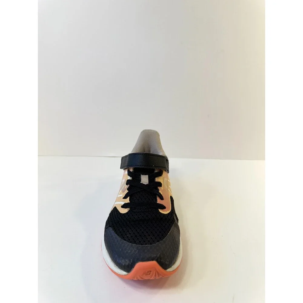 New Balance Kid's Rave Run V2 Hook & Loop Running Shoe, Black Orange US 1 Youths